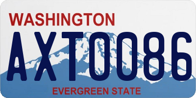 WA license plate AXT0086