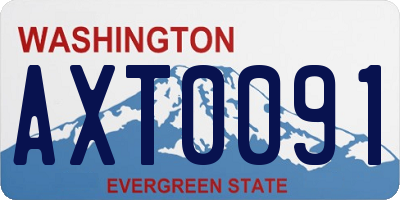 WA license plate AXT0091
