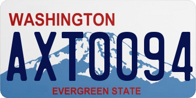 WA license plate AXT0094