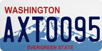 WA license plate AXT0095