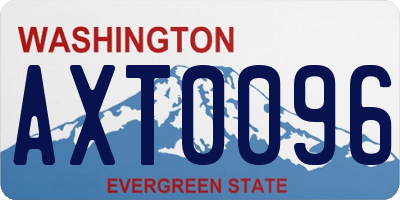 WA license plate AXT0096