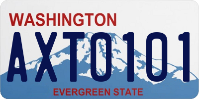 WA license plate AXT0101