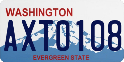 WA license plate AXT0108