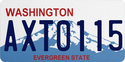 WA license plate AXT0115