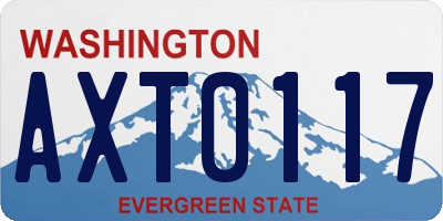 WA license plate AXT0117