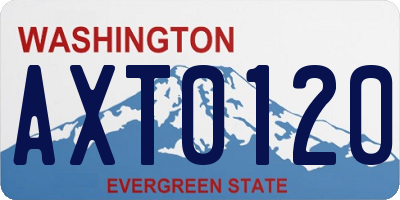 WA license plate AXT0120