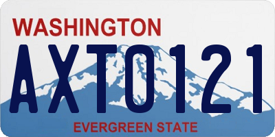 WA license plate AXT0121