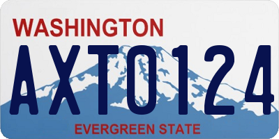 WA license plate AXT0124