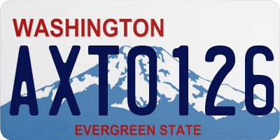 WA license plate AXT0126