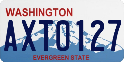 WA license plate AXT0127
