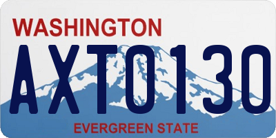 WA license plate AXT0130