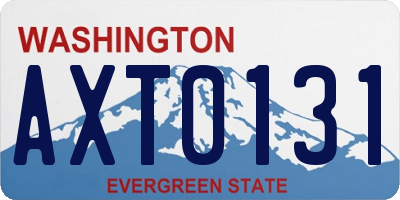 WA license plate AXT0131