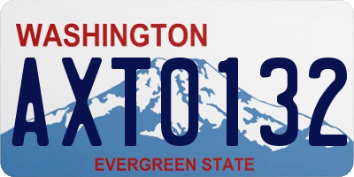 WA license plate AXT0132