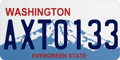 WA license plate AXT0133