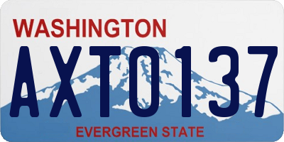 WA license plate AXT0137