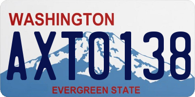 WA license plate AXT0138