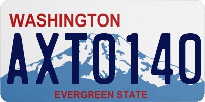 WA license plate AXT0140