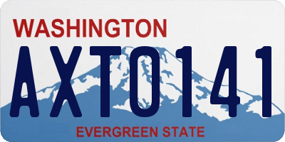 WA license plate AXT0141