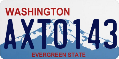 WA license plate AXT0143