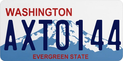 WA license plate AXT0144