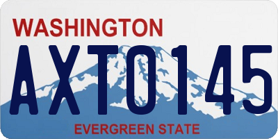 WA license plate AXT0145