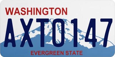 WA license plate AXT0147
