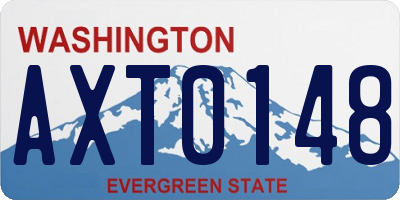 WA license plate AXT0148