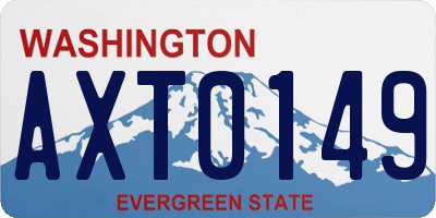 WA license plate AXT0149