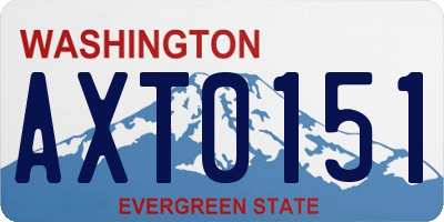 WA license plate AXT0151