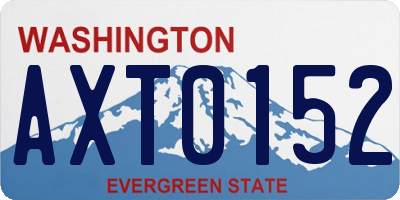 WA license plate AXT0152