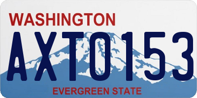 WA license plate AXT0153