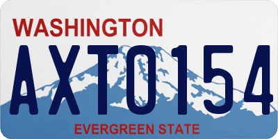WA license plate AXT0154