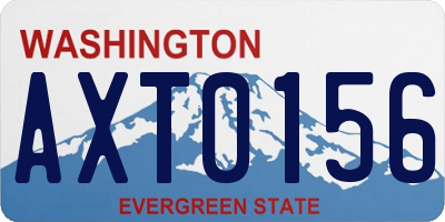 WA license plate AXT0156