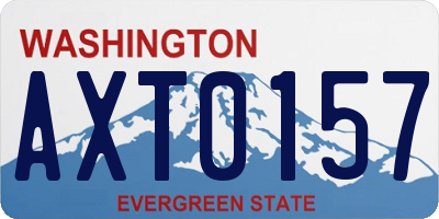 WA license plate AXT0157