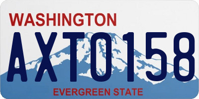 WA license plate AXT0158