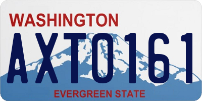 WA license plate AXT0161