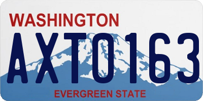 WA license plate AXT0163