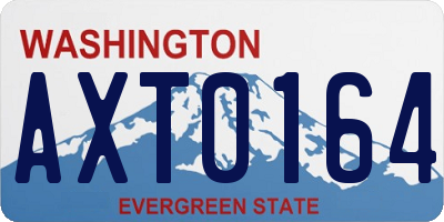 WA license plate AXT0164