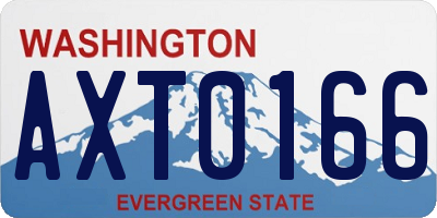 WA license plate AXT0166