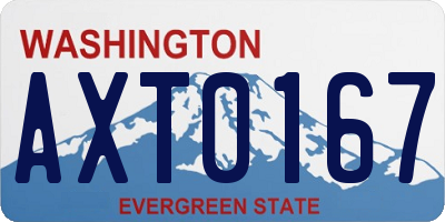 WA license plate AXT0167