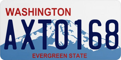 WA license plate AXT0168