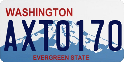 WA license plate AXT0170
