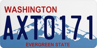WA license plate AXT0171
