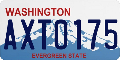 WA license plate AXT0175