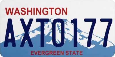 WA license plate AXT0177