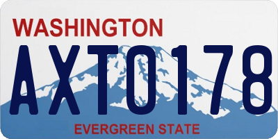 WA license plate AXT0178