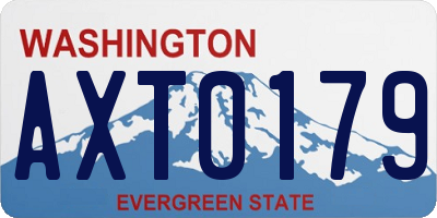 WA license plate AXT0179