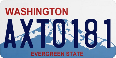 WA license plate AXT0181