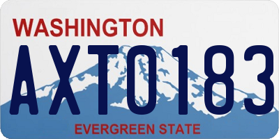 WA license plate AXT0183