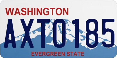 WA license plate AXT0185